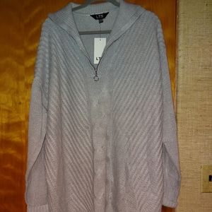 Long Tall Sally Zip Neck Cable Sweater